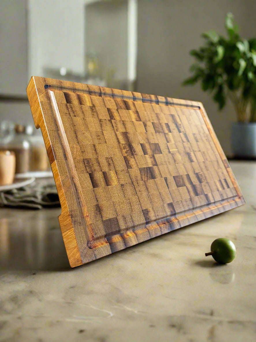 End Grain Teak Cutting Board - Premium Kitchen Board