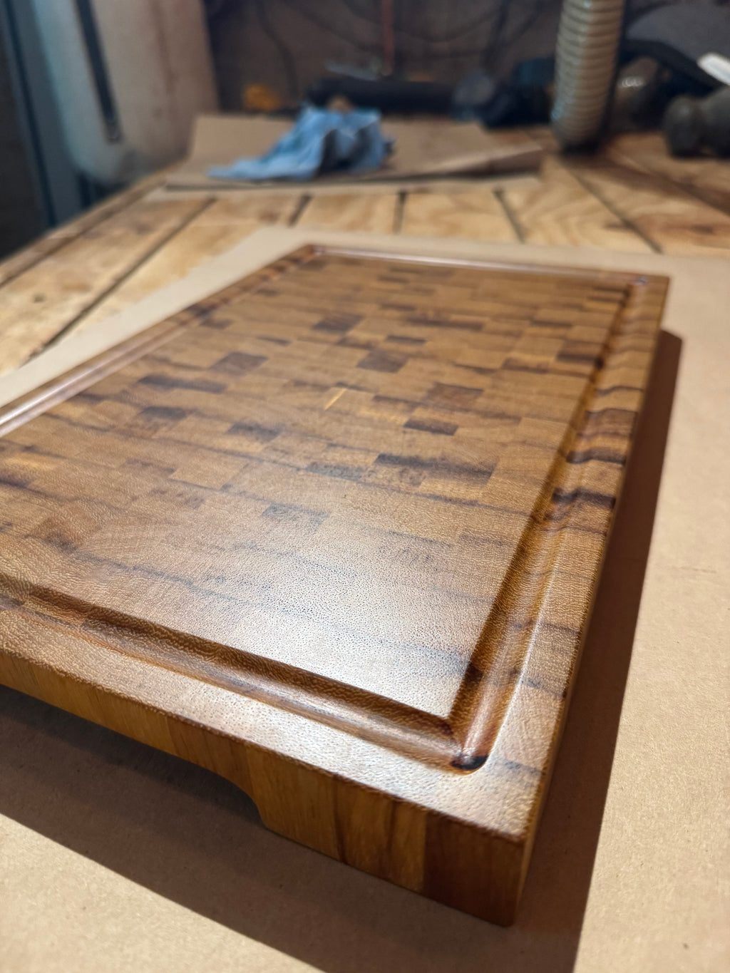 End Grain Teak Cutting Board - Premium Kitchen Board
