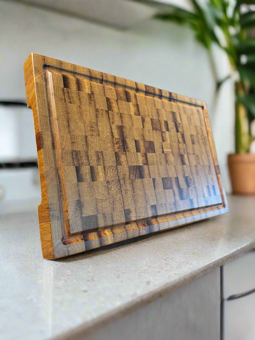 End Grain Teak Cutting Board - Premium Kitchen Board