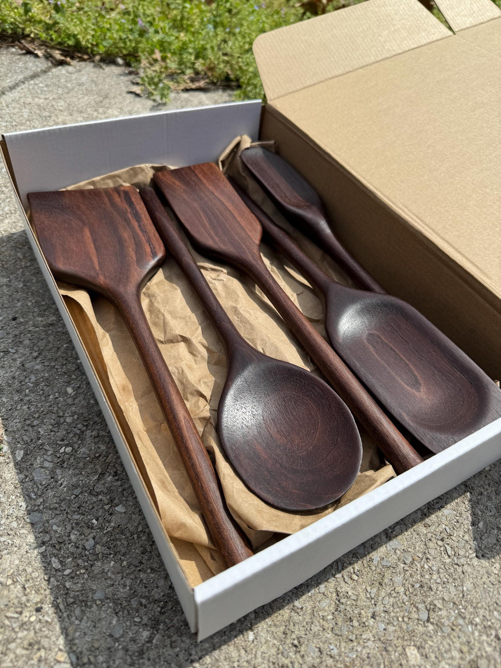 5 Piece Walnut Cooking Utensils