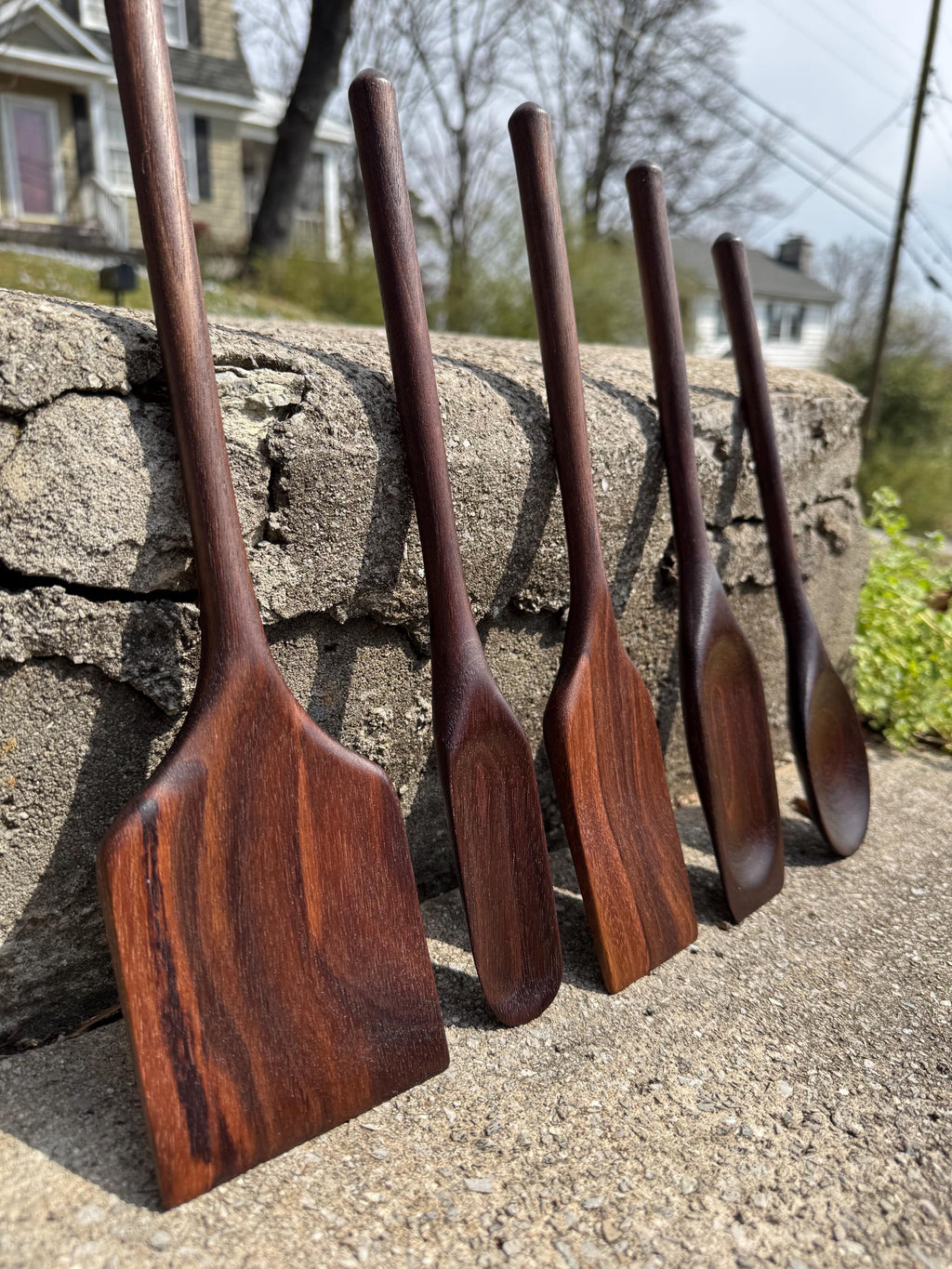 5 Piece Walnut Cooking Utensils